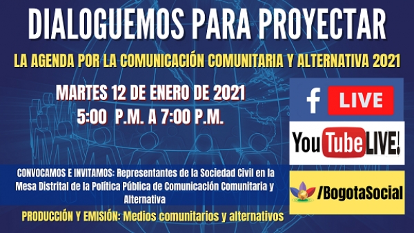 COMUNICANDO: Medios comunitarios y alternativos de Bogotá AL AIRE 12 de enero 5 pm